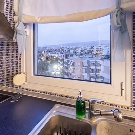 דירה Celestial Garden-thessaloniki's Modern, Eclectic Penthouse-ideal For Remote Work And Longer