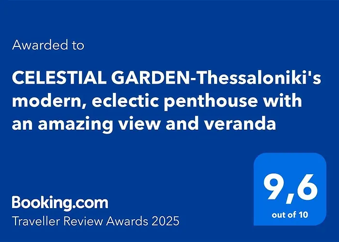 Celestial Garden-thessaloniki's Modern, Eclectic Penthouse-ideal For Remote Work And Longer Tesalónica