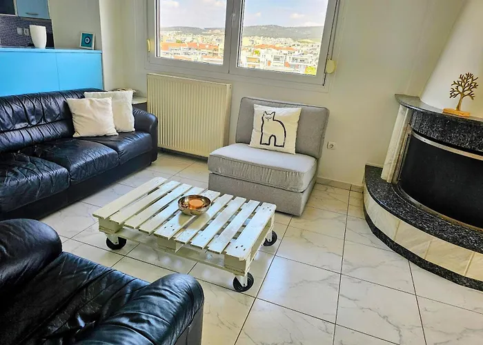 Apartamento Celestial Garden-thessaloniki's Modern, Eclectic Penthouse-ideal For Remote Work And Longer
